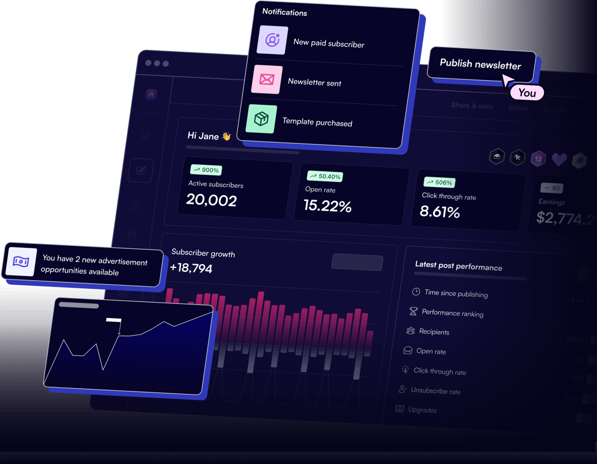 Beehiiv platform dashboard